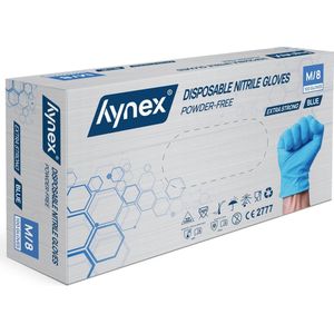Hynex Nitril handschoenen maat M blauw 100/doos extra sterk 5gram