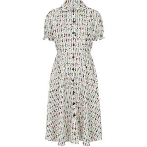 Banned - Star Retro Sports Korte jurk - XL - Wit