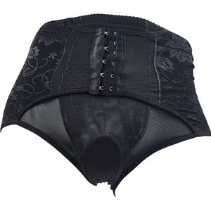 BamBella® - L/XL - Lgbtq korset onderbroek - penis verbergen slip onderbroek Nep Vagina slip ondergoed voor mannen transgender drag queen crossdresser