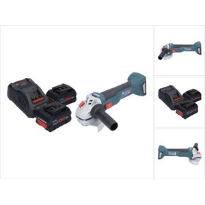 Bosch GWS 18V-10 Professionele accu haakse slijper 18 V 115 mm borstelloos + 2x ProCORE accu 8.0 Ah + lader