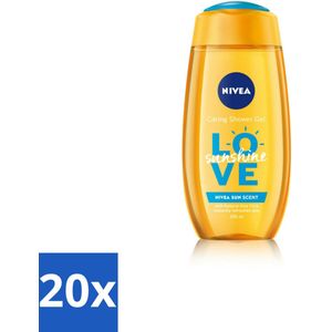 NIVEA Douchegel Love Sunshine 250 ml - Bulkverpakking - 20 stuks