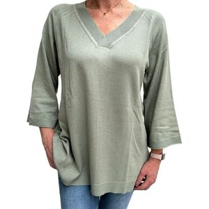 Boysen's | Soepelvallende trui | Dames | Groen | maat 38