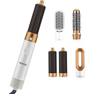 Novoz Krultang 5 in 1 - Multistyler - Airstyler - Multifunctioneel - Fohnborstel - Wit-Goud
