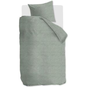 Ambiante - Edo - Dekbedovertrek - Khaki Green - Eenpersoons - 140x200/220 cm