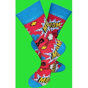 Liefste Mama - Bonus Mama Moeder - Moederdag cadeautje - Verjaardag - Trendy Nu - Mama cadeau - Mam -Sokken met tekst - Witte sokken - Cadeau voor vrouw - Kado - Sokken - Verjaardags cadeau voor haar - Moederdag - LuckyDay Socks - Maat 37-44