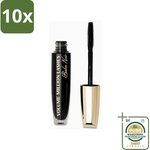 10 x L'Oréal Paris - Mascara - Volume Million Lashes Balm Noir - Zwart - 8,9 ml - Grootverpakking - Mascara Volume - Verzorgende Mascara - Hypoallergeen Mascara - Wimpers Verzorgen - Wimpers Volume
