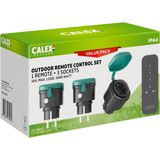 Calex - Outdoor Remote Control Set - Buitenstopcontacten - Zwart - IP44