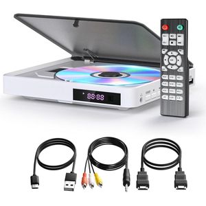 WNHB® DVD Speler met HDMI - Externe DVD Speler voor TV Laptop PC - Compacte Blu Ray Speler - Full HD Afspelen - Plug en Play