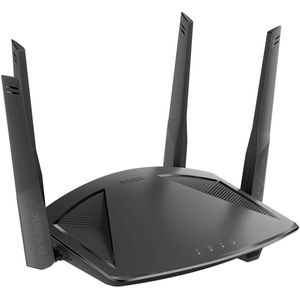 D-Link - DIR-X1860 - Router - Zwart - Wi-Fi 6, 1,8 Gbit/s, 4 Gigabit LAN-poorten