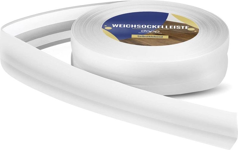 10m Flexibele PVC Plint - Wit - 32 x 23 mm - Easy Montage - Elastisch