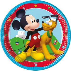 Mickey Rock The House - Papieren borden 20 cm - 8 stuks