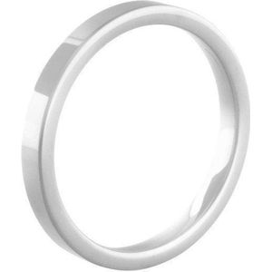 MelanO Ceramic Side Ring Wit - Maat 52
