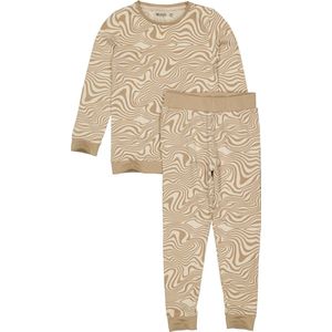 Meisjes pyjama - Puck - AOP Off wit swirl