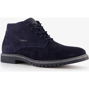 Bugatti hoge suede heren veterschoenen blauw - Maat 41 - Echt leer