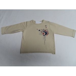 T-shirt lange mouw - Meisje - Ecru - 6 maand 68