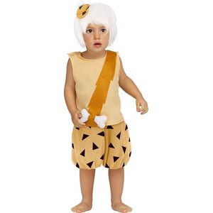 FUNIDELIA Bamm-Bamm kostuum voor baby - The Flintstones - Maat: 81 - 92 cm - Oranje