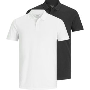 Jack & Jones - Basic Polo - Wit - Zwart - Heren - 2-pack