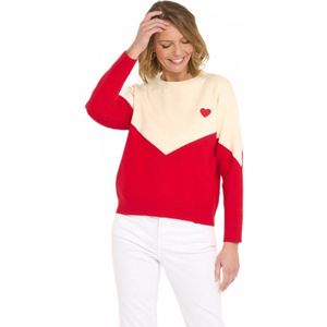 Warme trui met grafisch effect en krullendetail