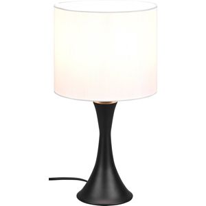 LED Tafellamp - Tafelverlichting - Torna Safari - E27 Fitting - Rond - Mat Zwart - Aluminium - Max. 40W