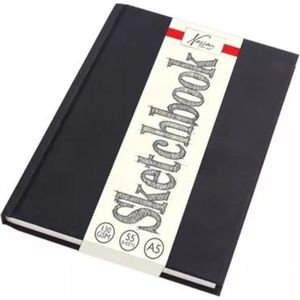 Nassau Schetsboek 13x21 cm 130gr 60 vel Zwarte kaft