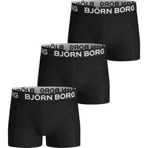 Bjorn Borg Sammy jongens boxershorts - 3-pack - zwart - maat 134