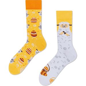Many Mornings unisex sokken - Easter Lamb - Unisex - Maat: 39 - 42