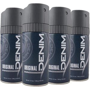 Denim Deo Spray - Original - 4 x 150 ml Voordeelverpakking