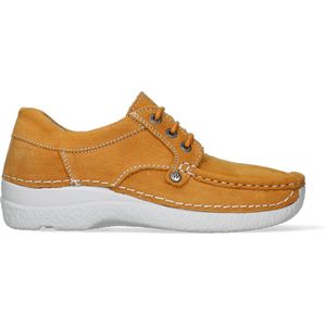 Wolky Veterschoenen Seamy Up oranje nubuck