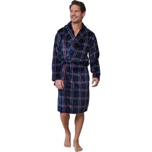Pastunette heren fleece badjas - Donkerblauw