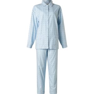 Lunatex dames pyjama flanel | MAAT XL | Oval dots | blue