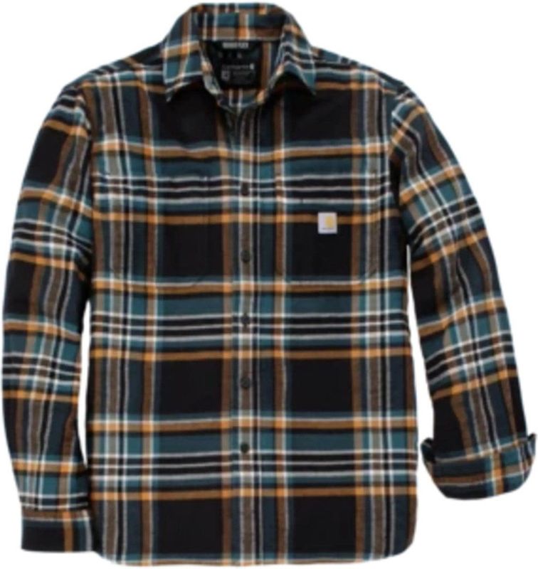 Carhartt - Flanellen Overhemd - Zwart - Model 107010 - Lange Mouwen