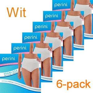 Perini dames maxi slip - 6-pack - maat XL - wit