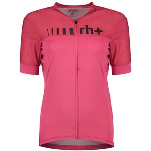 Rh+ Logo Korte Mouw Wielertrui Roze XS Vrouw