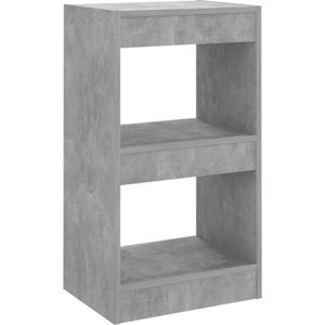 vidaXL - Boekenkast/kamerscherm - 40x30x72 - cm - betongrijs