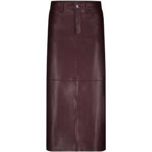 Red Button Rok Aline Faux Leather Srb4629 Aubergine Dames Maat - W34