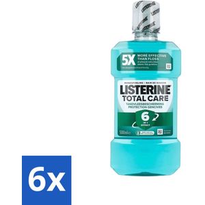 Listerine – Mondwater – Total Care – Tandvleesbescherming – 500 ml - Voordeelverpakking - 6 stuks