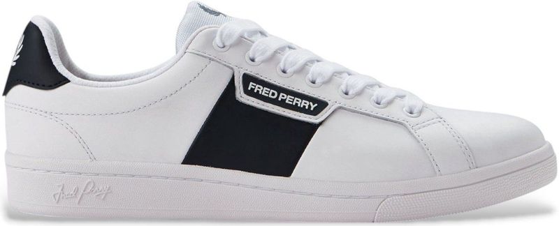 Fred Perry - B721 - Leren Sportschoenen - Wit - Casual