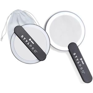 Draaibare Handheld LED Spiegel met Oplaadbare USB en Beschermtas