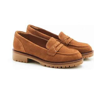 Damart - Amortyl mocassins met studded details - Dames - Bruin - 37