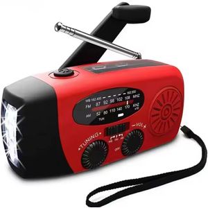 LumiWay Noodradio - Build In Powerbank - 10.000mAH - Solar Opwindbaar - Zonneenergie Radio - Draagbare Noodpakket - Draagbaar Noodrantsoen - Ingebouwde Led Verlichting