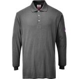 Portwest - Modaflame FR10 - Vlamvertragende Polo Shirt - Grijs - Lange Mouw