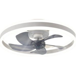 Plafond Ventilator Lamp - 50 CM - Smart Lamp - 6 Standen - 2 ledstrokes - Dimbaar - Wit - Kroonluchter Ventilator - Chandelier Fan - Woonkamer Lamp - Ventilator Lampen - Slaapkamer lamp - Eetkamerlamp