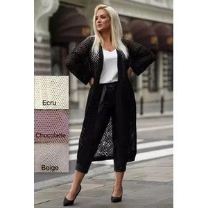 POLA - Lange Trui - Vest - Chocolade Kleur - Oversized