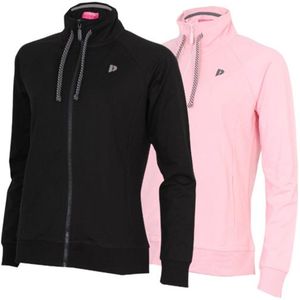 2-Pack Donnay - Stretch Vest met kraag (Jamie) - Sporttrui - Dames - Black/Pink (1071) - maat S