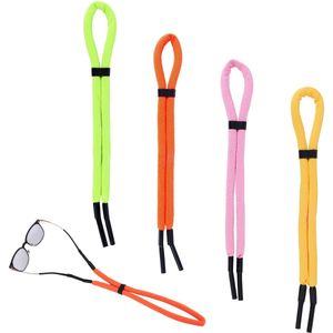 Set van 4 verstelbare drijvende zonnebrilbanden in diverse kleuren, met stevige pasvorm en anti-verlies ontwerp, ideaal voor watersport zoals varen, kajakken en surfen