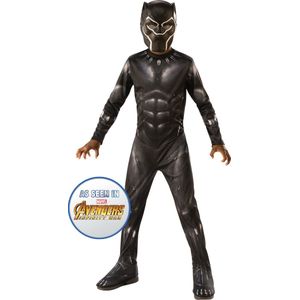 Rubies - Black Panther Kostuum - Black Panther Kostuum Jongen - Zwart - Maat 116 - Carnavalskleding - Verkleedkleding