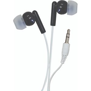 SoundLAB - Stereo In-Ear Oordopjes - Zwart/Wit - 1,2 Meter