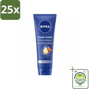 25 x NIVEA - Handcrème - Verzorgend - Intensieve Hydratatie - 100 ml - Grootverpakking - Handcreme - Verzorging - Droge Handen - Gevoelige Huid - Amandelolie