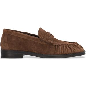 Alpe Bruin leren oxford loafers