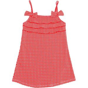 Ducksday - badpak - zwemjurk - UV beschermend - rood - wit  - promo - meisje - 122-128 - funky red